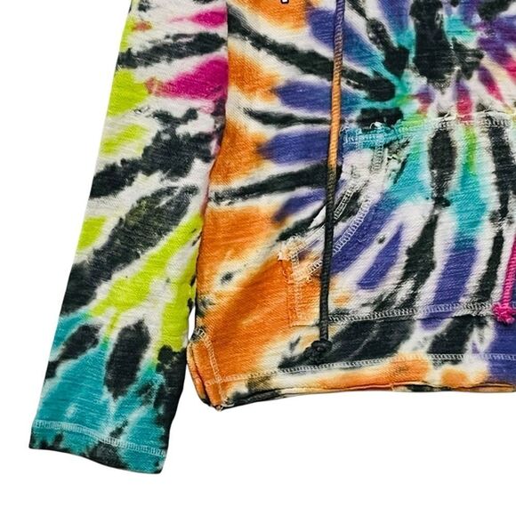 NEW Pop Surf Mercer Hoodie Beach Tie Dye Distressed Pullover Sweatshirt - Picture 7 of 15